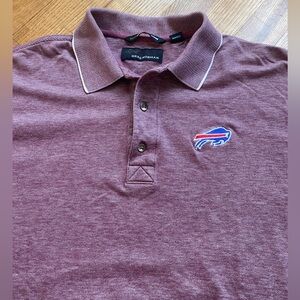 Greg Norman Men's L Burgundy/Red Polo Shirt Buffalo Bills NFL embroidered logo